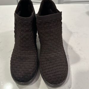 Steve Madden Enda Basketweave Slip-on Ankle Boots brown Size 6